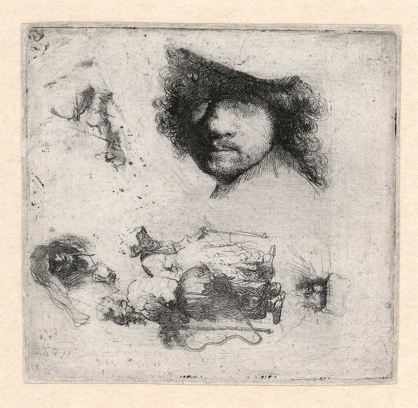 Rembrandt schetsblad (week 49)